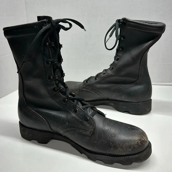 Altama Speedlace Combat Boots Leather Made in the USA Vintage Black Men\'s Size 8 main image 9